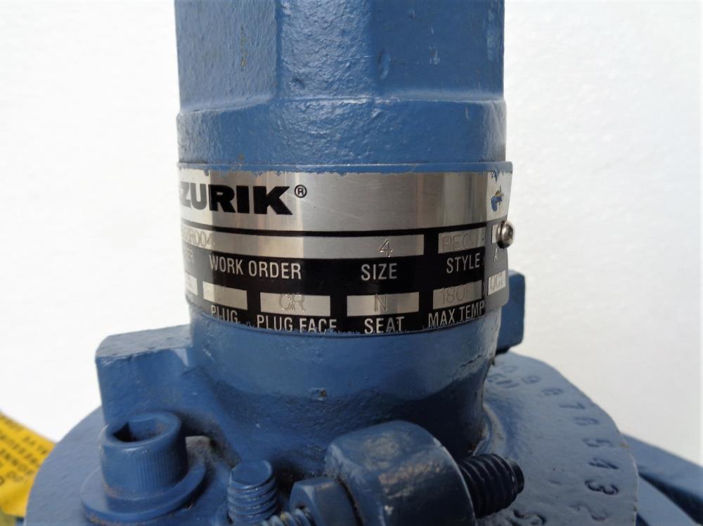 Dezurik 4" 2-Way Flanged Plug Valve, Carbon Iron, 9070593R004